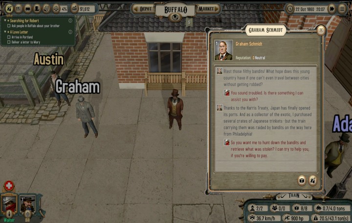 The Buffalotrain station - In search of Robert | Walkthrough - Walkthrough - Bounty Train Game Guide