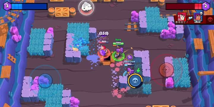 Shelleys weapon launches a series of missiles that deal medium damage - Shelly | Characters in Brawl Stars - Character list - Brawl Stars Guide