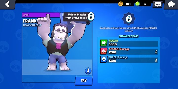 Leon can be obtained from boxes - Frank | Characters in Brawl Stars - Character list - Brawl Stars Guide