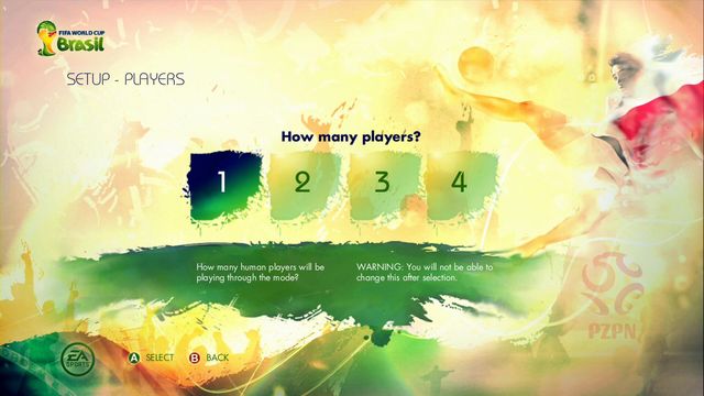 Game let play up to four players in this mode - Captain Your Country - Game Modes - 2014 FIFA World Cup Brazil - Game Guide and Walkthrough