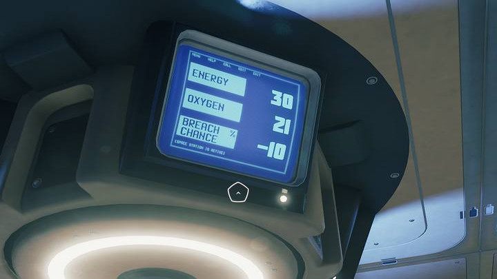 There is no other way of checking the status of the base, except for those ceiling monitors - Brethage: Station status - how to monitor? - FAQ - Breathedge Guide