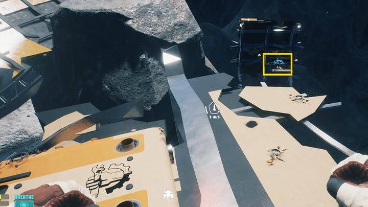 The item you want to scan is a coffin with engines - Breathedge: Accelerators - item upgrades - Upgrading your equipment - Breathedge Guide