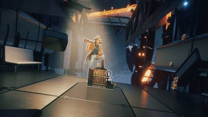 Inside, you'll find an Infinity Warrior advertisement starring a Chuck Norris-like man - Breathedge: Handy Scrapper - item upgrades - Upgrading your equipment - Breathedge Guide