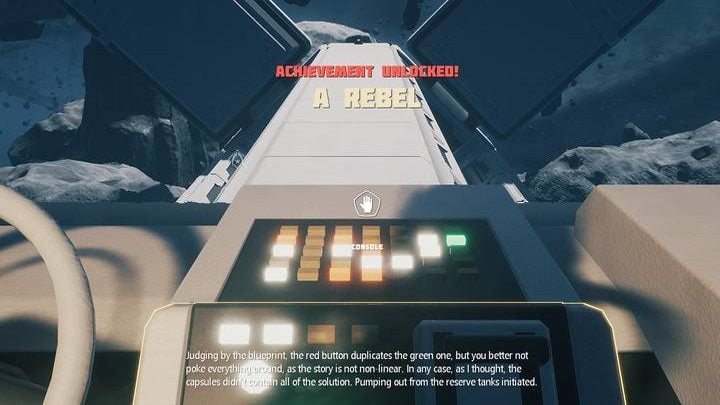 Then move to the upper floor and use the console with a steering wheel on it - Breathedge: Bio module - walkthrough - Chapter 2 - The Secrets of Broccoli - Breathedge Guide