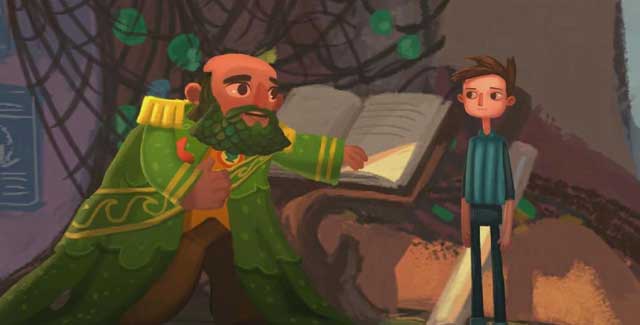 Use the snake on Marshall - Village - Chapter 2 - Shay - Broken Age - Game Guide and Walkthrough