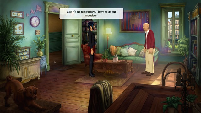 Nico will lend the elderly man her neighbor's apartment - Nico - Nicos Apartment, Gallery - Paris - Broken Sword: The Serpents Curse - Game Guide and Walkthrough