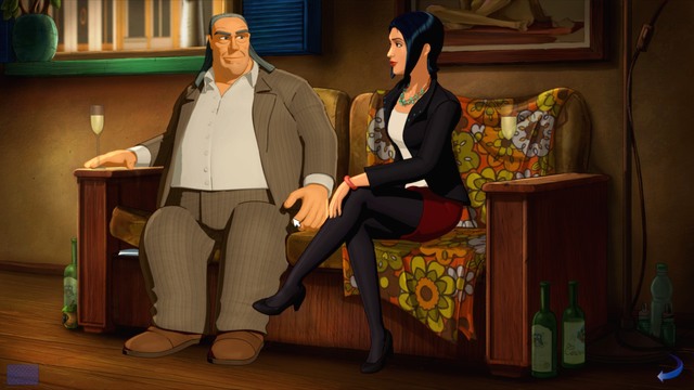 Laine has obviously not noticed the folder - Nico - Nicos Apartment, Gallery - Paris - Broken Sword: The Serpents Curse - Game Guide and Walkthrough