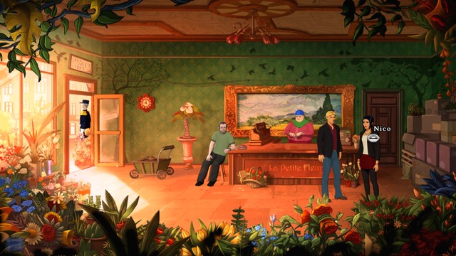 Make the officer go away - George - The Flower Shop, Bijous Apartment - Paris - The Next Visit - Broken Sword: The Serpents Curse - Game Guide and Walkthrough
