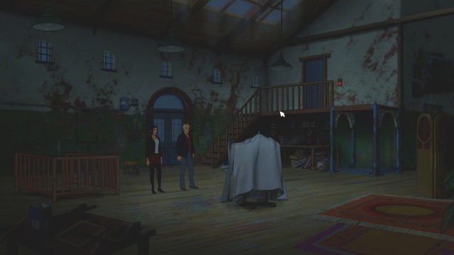 The workshop is covered in darkness - George - Hobbs Yard, Hobbs Studio, Hobbs Loft Apartment - London - The Next Visit - Broken Sword: The Serpents Curse - Game Guide and Walkthrough