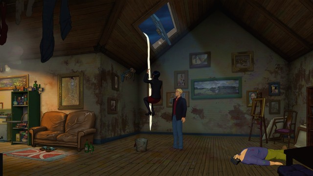 Time to run - George - Hobbs Yard, Hobbs Studio, Hobbs Loft Apartment - London - The Next Visit - Broken Sword: The Serpents Curse - Game Guide and Walkthrough