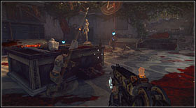 Bottle #27: on the concrete pedestal of the sculpture in the middle of the room which you will reach after sliding under a partially-opened door - Bottles - p. 2 - Secrets - Bulletstorm - Game Guide and Walkthrough