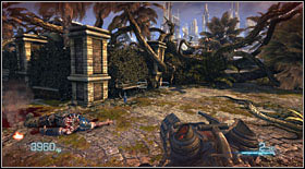 Bottle #22: the last of this chapter is beside a bench as well, at the beginning of the biggest set of stairs towards the end of the chapter - Bottles - p. 1 - Secrets - Bulletstorm - Game Guide and Walkthrough