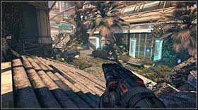 Electro Flies #20: beside a fight spot where you will get by leaving the building with the second dropkit of the level - Electro Flies - Secrets - Bulletstorm - Game Guide and Walkthrough