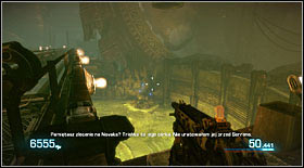 Electro Flies #19: they are flying over the toxic waste (in the distance) above which you will pass on a platform - Electro Flies - Secrets - Bulletstorm - Game Guide and Walkthrough