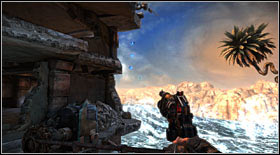 Electro Flies #9: the first group of chapter 2 is flying above the waterfall, to the right of the first drawbridge - Electro Flies - Secrets - Bulletstorm - Game Guide and Walkthrough