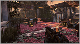 Newsbot #21: inside the demolished part of the hotel (right before the exit) which you will reach soon after getting out of the basements (with a room with a big tank of green liquid) - Newsbots - p. 2 - Secrets - Bulletstorm - Game Guide and Walkthrough