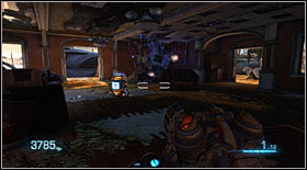 Newsbot #6: it can be found in the room in which the opponent which you were shooting at (using the sniper rifle) have hidden, while your companion was lowering the bridge - Newsbots - p. 1 - Secrets - Bulletstorm - Game Guide and Walkthrough