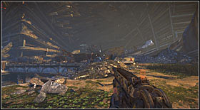 After refilling your supplies and make essential purchases, go up the stairs to the demolished building (coming across the bodies of the General's ex-crew) - Act VI - Chapter 3 - p. 1 - Walkthrough - Bulletstorm - Game Guide and Walkthrough