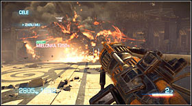 At some point, a helicopter with a mutant will appear at the end of the road in front of you - Act V - Chapter 2 - Walkthrough - Bulletstorm - Game Guide and Walkthrough