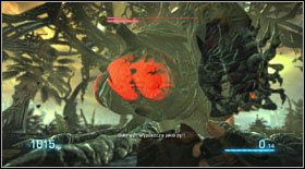 Once you deplete the enemy's first health bar, he will unveil the red blisters - Act IV - Chapter 2 - p. 2 - Walkthrough - Bulletstorm - Game Guide and Walkthrough