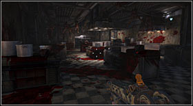 Once everyone's dead, go across the room and into the kitchen at the back - Act III - Chapter 1 - p. 2 - Walkthrough - Bulletstorm - Game Guide and Walkthrough