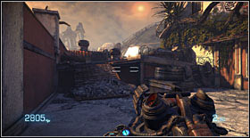Check it out and afterwards head up the stairs to the next room and from it to the distant buildings (going across the ruined roofs) - Act II - Chapter 1 - p. 1 - Walkthrough - Bulletstorm - Game Guide and Walkthrough