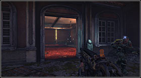 Once they're all dead, go to the building on the other side of the square and exit it through the other side - Act II - Chapter 1 - p. 1 - Walkthrough - Bulletstorm - Game Guide and Walkthrough