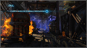 Once your companions causes a short-circuit, quickly leave the room while running along exploding generators - Act I - Chapter 2 - p. 2 - Walkthrough - Bulletstorm - Game Guide and Walkthrough