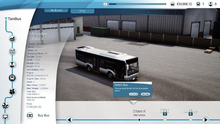 The first bus model available in the game is the Mercedes Citaro K - Which bus should I choose in Bus Simulator 18? - FAQ - Bus Simulator 18 Game Guide