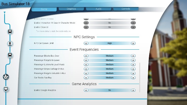 Bus Simulator 18 has a lot of advanced gameplay settings - Gameplay settings for Bus Simulator 18 - Game config - Bus Simulator 18 Game Guide
