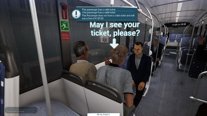 To check tickets, you have to get up and leave the cockpit - How to sell and check tickets in Bus Simulator 18? - FAQ - Bus Simulator 18 Game Guide
