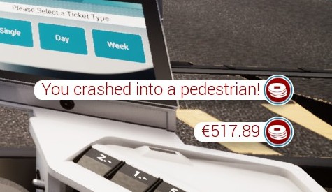 Crashing into pedestrians results in a penalty that makes you lose a few thousands of points - What happens when I crash into a pedestrian in Bus Simulator 18? - FAQ - Bus Simulator 18 Game Guide