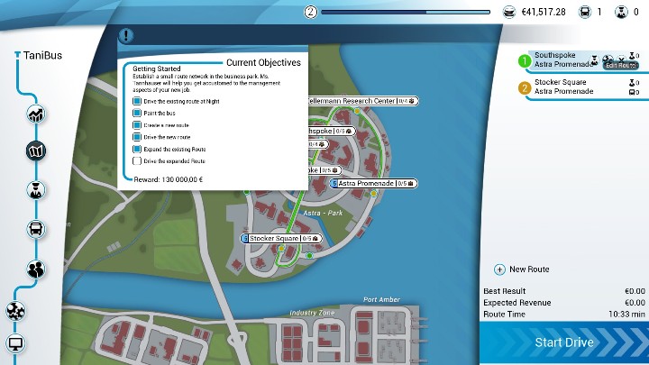 To create a new route, you have to open the creator and mark the points on the map - Creating routes in Bus Simulator 18 - Route - Bus Simulator 18 Game Guide