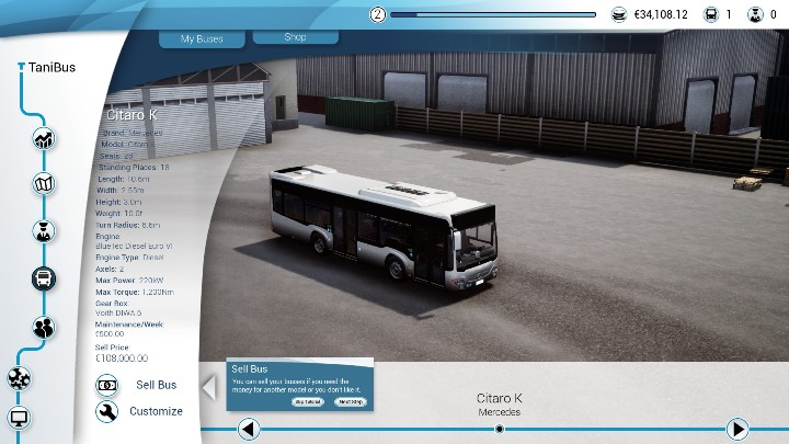 Each bus can be sold - Bus models in Bus Simulator 18, purchasing and selling - Buses - Bus Simulator 18 Game Guide