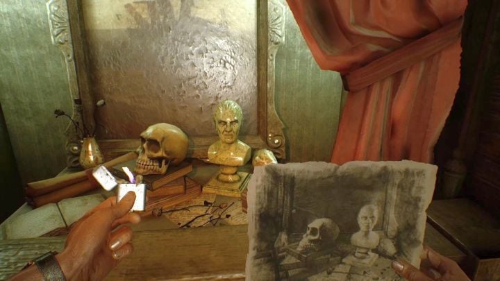 The second bust, where you find the amulet. - Chapter 9 - Riverside Institute | Call of Cthulhu Walkthrough - Walkthrough - Call of Cthulhu Guide