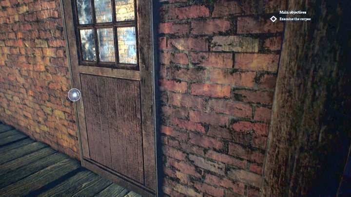 There is a corpse lying behind this door. - Chapter 11 - Darkwater police station | Call of Cthulhu Walkthrough - Walkthrough - Call of Cthulhu Guide