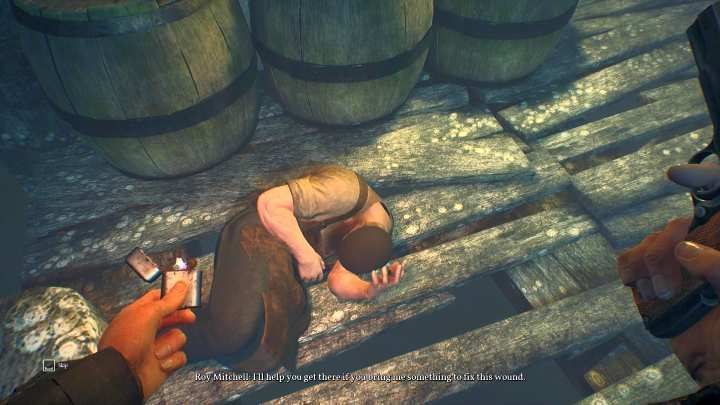 Wounded Mitchell - the second candidate for healing. - Chapter 12 - Darkwater Port | Call of Cthulhu Walkthrough - Walkthrough - Call of Cthulhu Guide