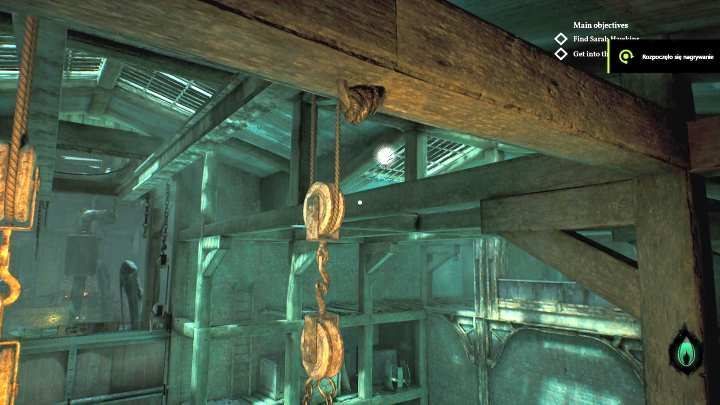 Installing the hook on a line. - Chapter 13 - Abandoned whaling station | Call of Cthulhu Walkthrough - Walkthrough - Call of Cthulhu Guide