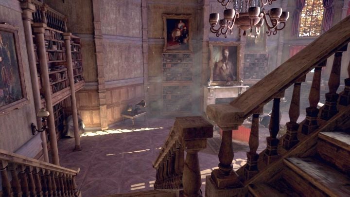 Go downstairs and talk to the two characters. - Chapter 6 - Hawkins Mansion - Sanders Residence | Call of Cthulhu Walkthrough - Walkthrough - Call of Cthulhu Guide