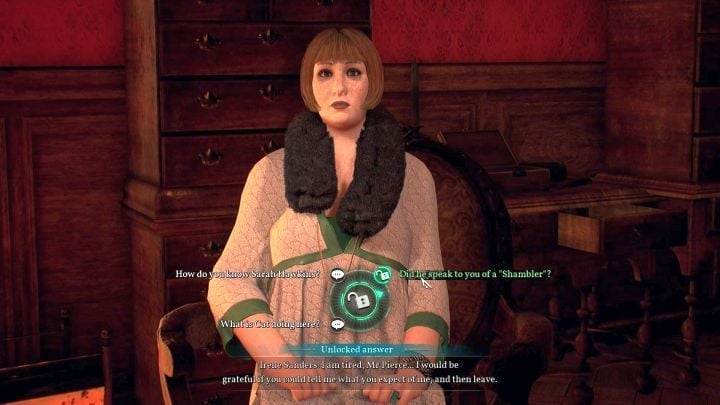 Irene Sanders. - Chapter 6 - Hawkins Mansion - Sanders Residence | Call of Cthulhu Walkthrough - Walkthrough - Call of Cthulhu Guide