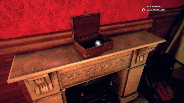 The key opening the door to the Sanders Gallery. - Chapter 6 - Hawkins Mansion - Sanders Residence | Call of Cthulhu Walkthrough - Walkthrough - Call of Cthulhu Guide
