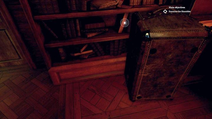 A book increasing medicine, hidden behind a trunk. - Chapter 6 - Hawkins Mansion - Sanders Residence | Call of Cthulhu Walkthrough - Walkthrough - Call of Cthulhu Guide