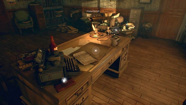 At the corner of your desk, there is a diary to collect. - Chapter 1 - Pierce Investigations Agency, Boston | Call of Cthulhu Walkthrough - Walkthrough - Call of Cthulhu Guide