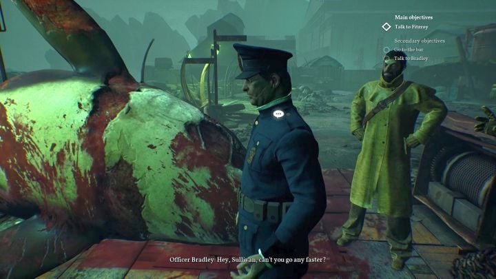 Speak with officer Bradley. - Chapter 2 - Darkwater Port | Call of Cthulhu Walkthrough - Walkthrough - Call of Cthulhu Guide