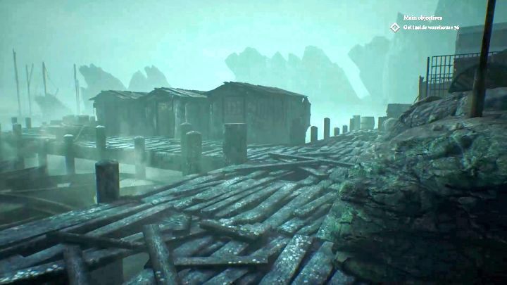 The shacks, where youll find a bottle of liquor. - Chapter 2 - Darkwater Port | Call of Cthulhu Walkthrough - Walkthrough - Call of Cthulhu Guide