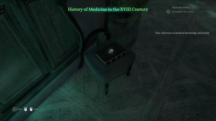 Another book that increases Medicine. - Chapter 3 - Garden of the Hawkins mansion | Call of Cthulhu Walkthrough - Walkthrough - Call of Cthulhu Guide