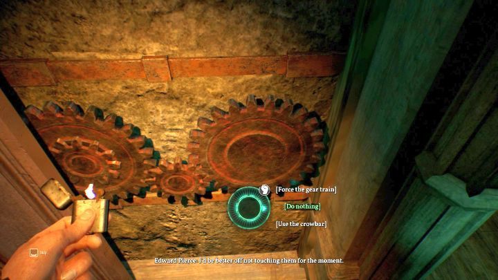 You can activate the mechanism by force or you can use your crowbar - either way, you will have to use force. - Chapter 3 - Garden of the Hawkins mansion | Call of Cthulhu Walkthrough - Walkthrough - Call of Cthulhu Guide