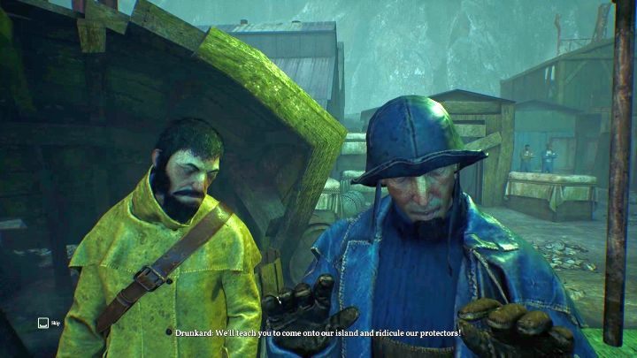 Give the alcohol to the drunkards to get their help. - Where to get the liquor in Darkwater of Call of Cthulhu? - FAQ - Call of Cthulhu Guide