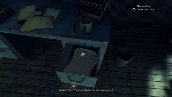 The location of the Boiler Room Key. - Chapter 8 - Riverside Institute | Call of Cthulhu Walkthrough - Walkthrough - Call of Cthulhu Guide