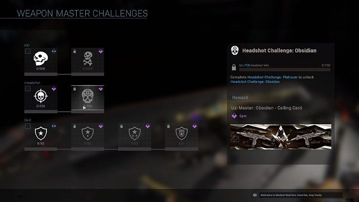 As you perform the tasks associated with Weapon Mastery Challenges, you will have to complete the following challenges - Warzone: Weapon Mastery Challenges - how to unlock? - Appendix - Warzone Guide